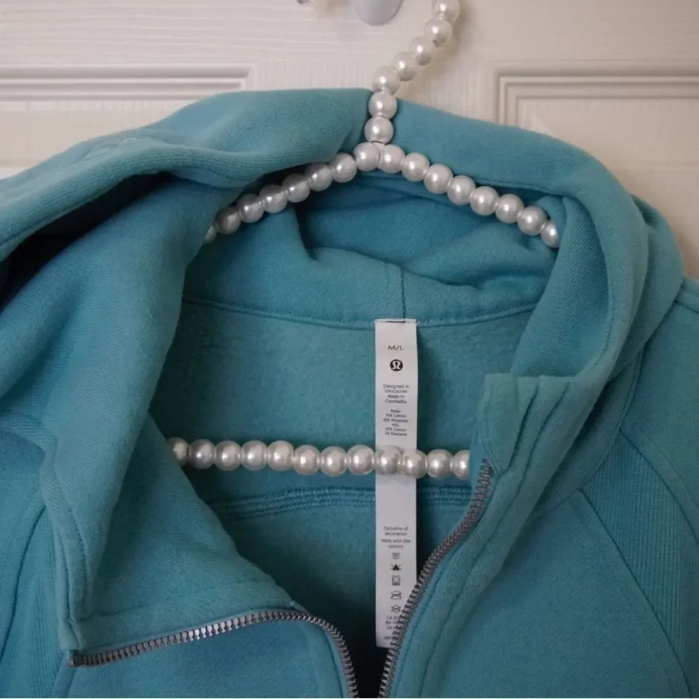 Lululemon Scuba Half Zip with Hood | Blue | Size M/L - Picture 2 of 9